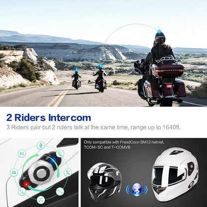 FreedConn BM2-S Bluetooth Motorcycle Helmet, Flip-Up Modular Motorbike Helmet - Image 2