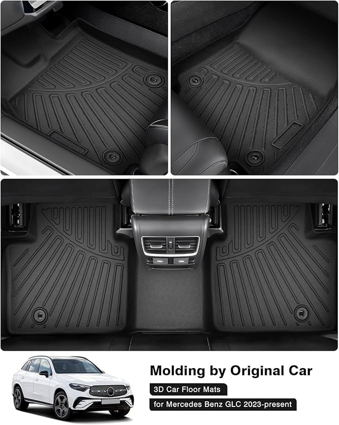 Powerty Floor Mats for 2023 2024 2025 Mercedes Benz GLC丨GLC 300丨GLC 350e丨4Matic - Image 2
