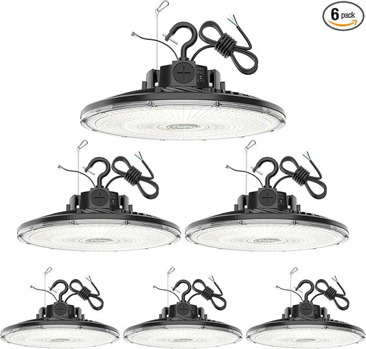 6 Pack 480V LED High Bay Light UL DLC Listed UFO Light 300W 240W 200W Adjustable by YELLORE-Professionalledlightsmanufacturerspecializingincommercialandindustriallighting