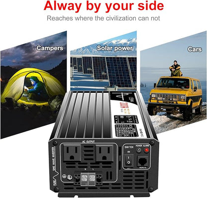 Xijia Pure sine Wave Inverter 2000w Power Inverter dc 12v to 110v 120V ac rv - Image 4