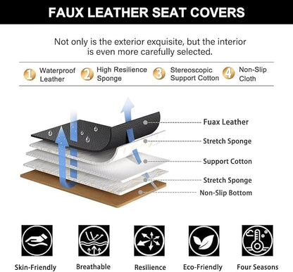 YORKNEIC 2 Front Seat Covers Fit - Image 4