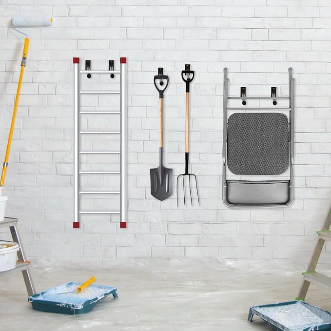 Garage Storage Mechanism Wall Mounted, Folding chair storage rack, Garden Tool - Image 2