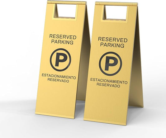 Reserved Parking Sign – Foldable Heavy Duty Plastic A-Frame by CrazyAnt