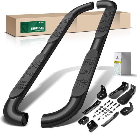 YHTAUTO 4 Inch Running Boards Side Steps Fit Chevy Silverado & GMC Sierra 1500 by YHTAUTO