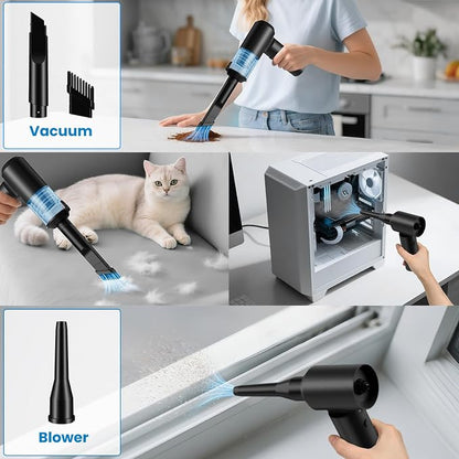 90° Foldable Car Vacuum Portable Cordless 16000PA, 4-in-1 Mini Vacuum Cleaner - Image 3