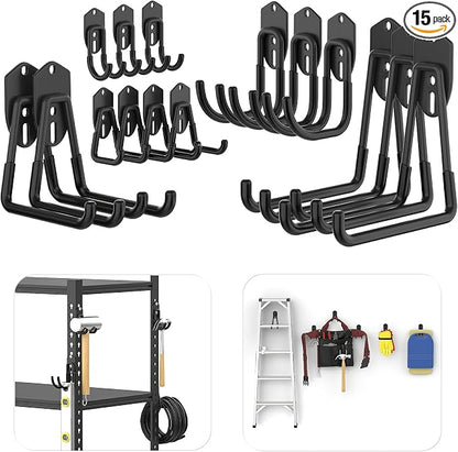 TORACK 15PCS Garage Storage System Hooks, Shelving Hooks by TORACK