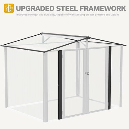DWVO 8x6ft Metal Outdoor Storage Shed, Waterproof Tool Shed Heavy-Duty Storage - Image 6