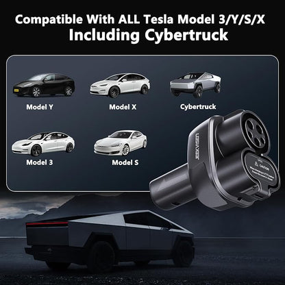 2025 Upgraded Cybertruck 2 in1 CCS & J1772 to Tesla Adapter, 250KW Fast Charging - Image 2