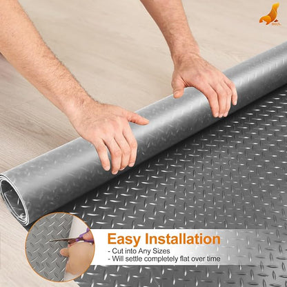 SEAL 6 x 10 Ft Premium Garage Floor Mat, Solid 2.8mm Thick Gray Commercial - Image 6