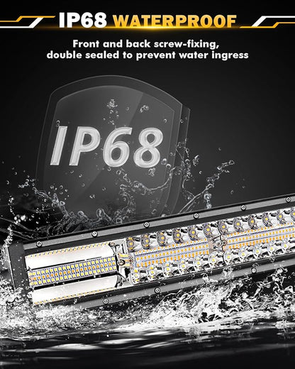 Auxbeam 30 Inch 180W LED Light Bar, 6 Modes Spot Flood Combo Offroad Lighting - Image 5