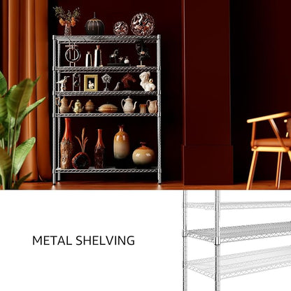 IZEUK 3300 LBS Garage Shelving Wide Storage Shelves 5 Tier Metal Shelves Heavy - Image 6