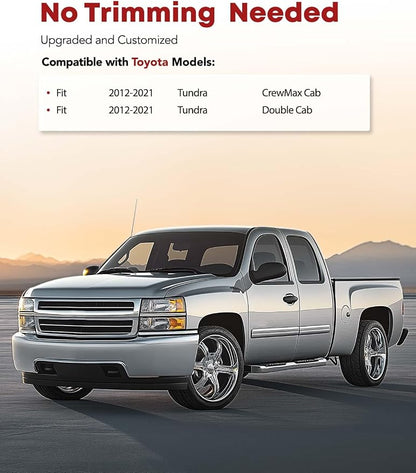 YHTAUTO Floor Mats Fit 2012-2021 Toyota Tundra CrewMax/Double Cab, TPE All - Image 2