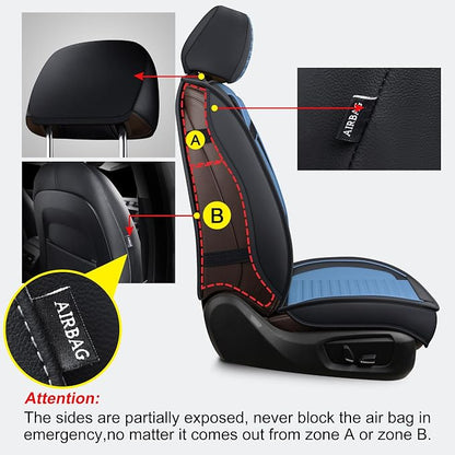 LINGVIDO Car Seat Covers, Breathable and Waterproof Faux Leather Automotive - Image 3