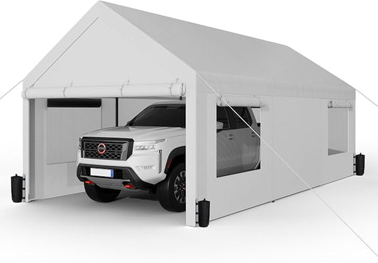 Shintenchi Carport 10' x 20' Heavy Duty Portable Garage, Car Port Canopy by Shintenchi