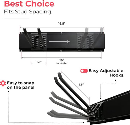 Garage Tool Organizer Wall Mount | 64-Inch Garage Wall Organizer & Folding - Image 2