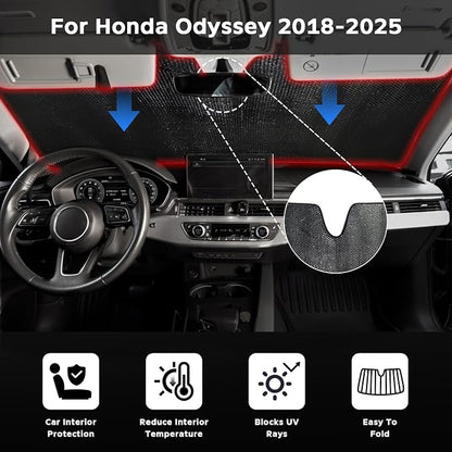 Windshield Sun Shade for Honda Odyssey 2018-2025 - Image 2