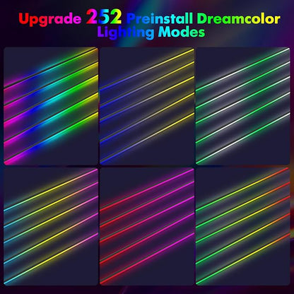 New Version Dreamcolor Acrylic Car Interior Lights 10 in 1 RGB LED Strip Lights - Image 4