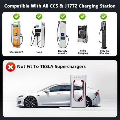 2025 Upgraded Cybertruck 2 in1 CCS & J1772 to Tesla Adapter, 250KW Fast Charging - Image 4