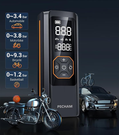 PECHAM Tire Inflator Portable Air Compressor, USB 5V 20000mAh Battery 160PSI - Image 5