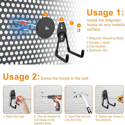 ENUODA Strong Magnetic Hooks 6 Pack Large Rare Earth Magnet Hooks Heavy Duty - Image 7