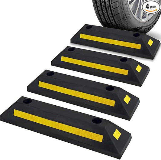 4-Pc Curb Garage Vehicle Floor Stopper by PyleUSA