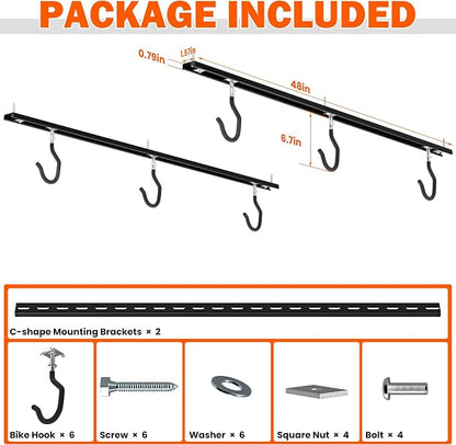 Ultrawall Ceiling Bike Rack for Garage, Indoor Bike Hanger - Image 2
