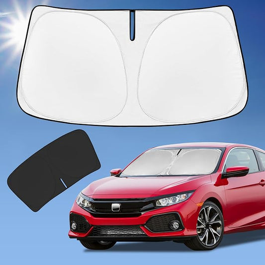 for Honda Civic 2016-2021 Sun Shade Sunshade Windshield Cover, 4-Layer Front by ZOIBVCARSUNSHADE