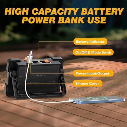 120W Solar Rechargeable Work Light, 144 LED 10000LM Led Work Light - Image 5
