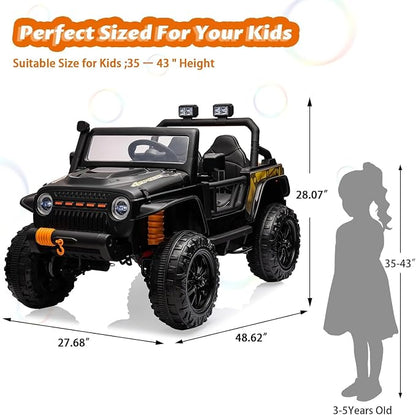 Hetoy 24V 2 Seater Ride On Car for Kids, Electric Truck - Image 2