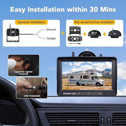 Dual RV Backup Camera Wireless - Image 2