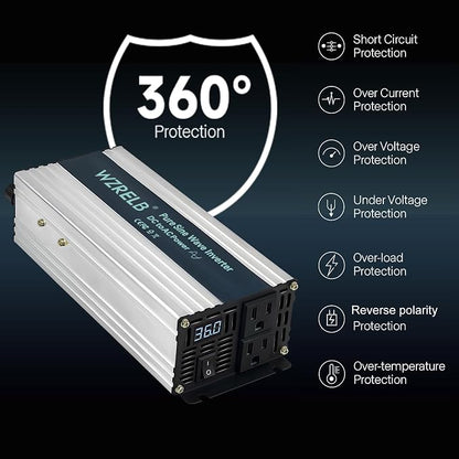 WZRELB 800W Pure Sine Wave Inverter 36V DC to 110V 120V AC Power Converter - Image 2