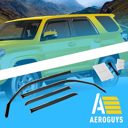 Extra Durable Window Deflectors Tape-On Window Visors Rain Guards Fit - Image 8