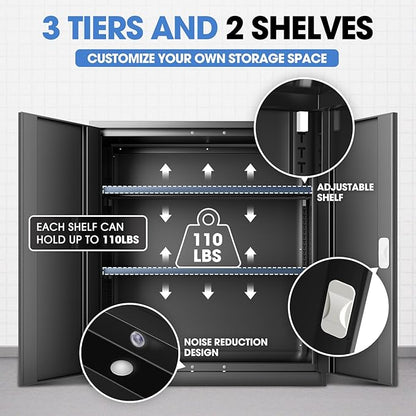 DNA MOTORING Metal Storage Cabinet, Metal Cabinet Heavy Duty Utility Cabinet - Image 3
