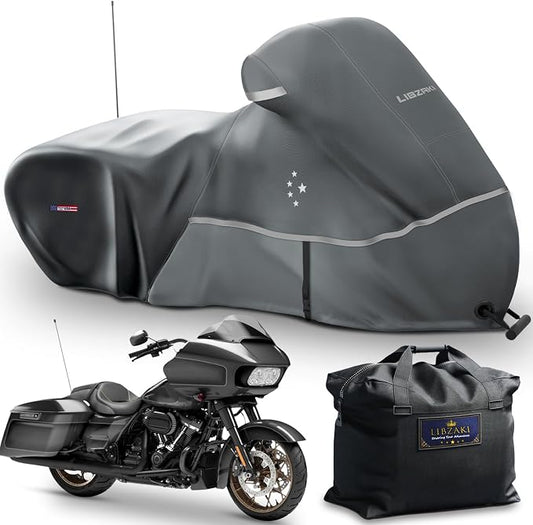 Motorcycle Cover LI LIBZAKI 600D Heavy Duty Storage by LILIBZAKI