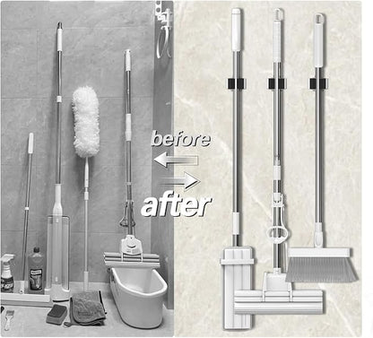 3-H Broom Hanger, Mop Holder Wall Mount 12 Pack, Broom Holder Wall Mount - Image 5