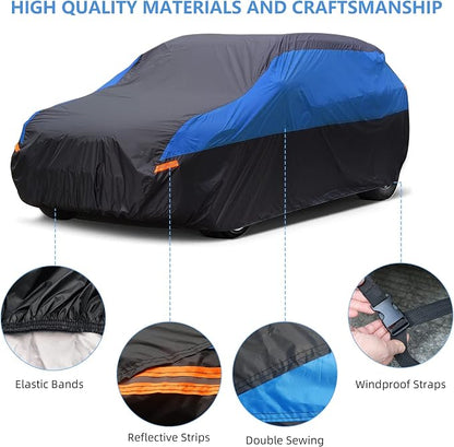 SUV Car Cover Waterproof All Weather, Cover Full Exterior Cover Windproof - Image 3