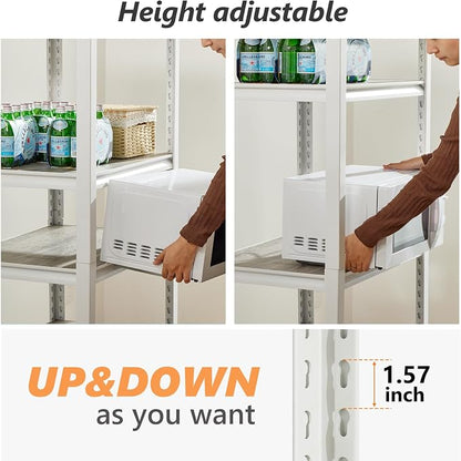 REIBII Storage Shelves 2500LBS Metal Shelving Adjustable Garage Shelving 5 Tier - Image 9
