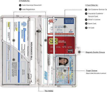 TOURSUIT Car Registration and Insurance Card Holder, Vehicle License Document - Image 2