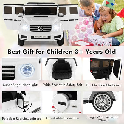 HONEY JOY Ride On Car, 12V Licensed Mercedes Benz G500, Battery Powered Ride On - Image 4