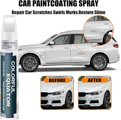 Alpine White Touch Up Paint for BMW, Car Paint Pen Scratch Repair Two-In-One - Image 3