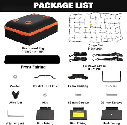 WEIZE Roof Rack Carrier Basket Universal Rooftop 54" x 34" x 6" + Waterproof Bag - Image 2