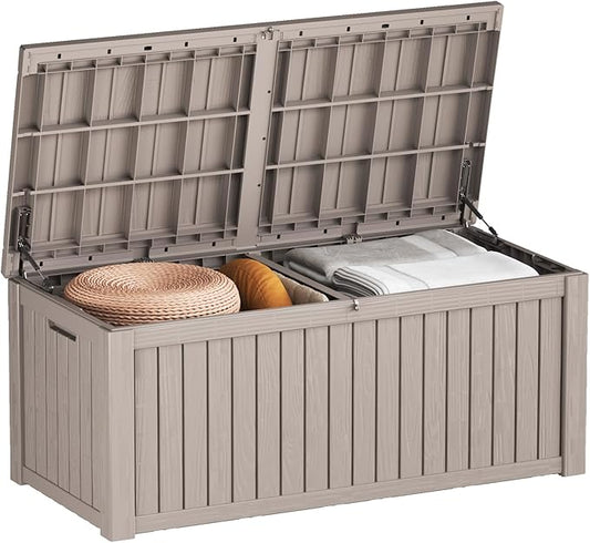 180 Gallon Resin Deck Box, Waterproof Outdoor Storage Bin by Decksplore%E2%80%94BuiltforOutdoor