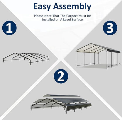 10x15 Metal Carport Carports - Image 4
