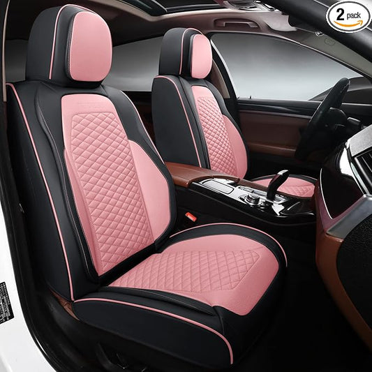 Seat Covers for Cars Full Set, Leather Seat Covers 2 Pack, Breathable Leather by truckerset