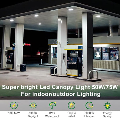 80W/60W/40W Power Selectable LED Canopy Garage Light - Image 2