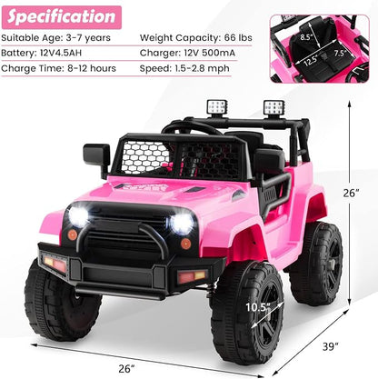 Costzon Ride on Car, 12V Battery Powered Truck Vehicle - Image 7