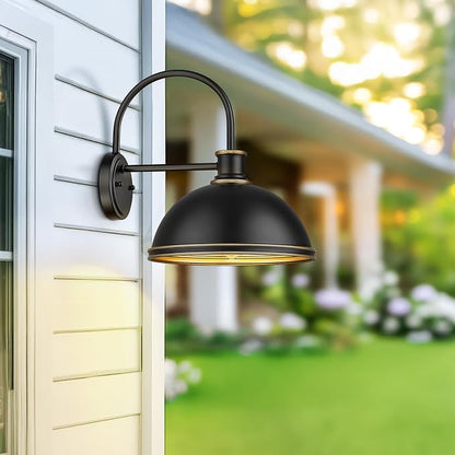 kudos Exterior Gooseneck Barn Light, Farmhouse Black Outdoor Wall Light - Image 4