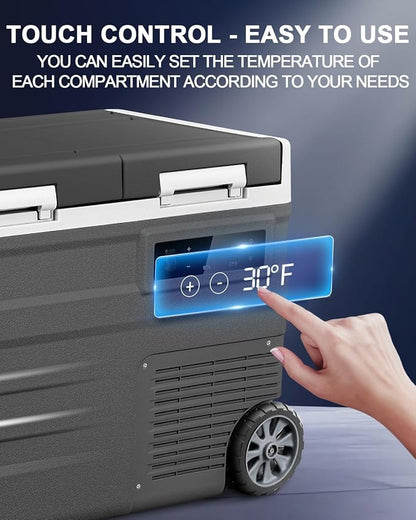 ELECAENTA 12 Volt Refrigerator, 43qt Dual Zone Car Fridge, Portable Freezer - Image 8