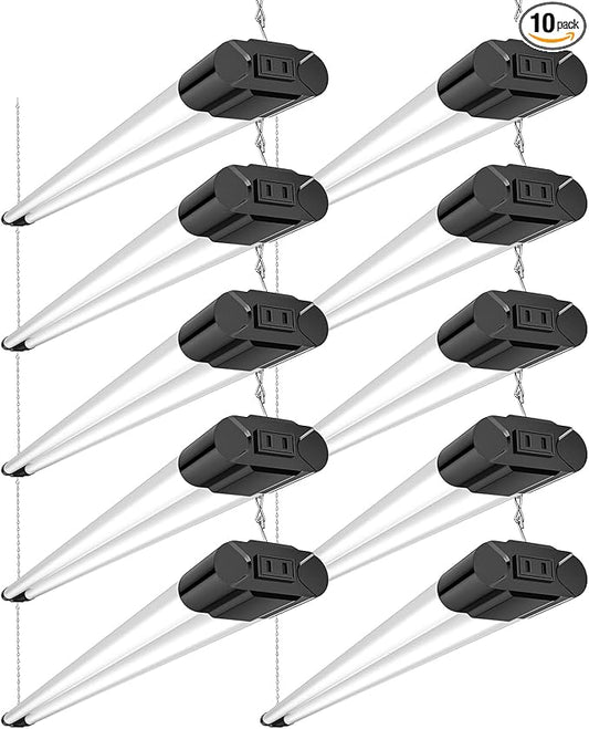 Bbounder 10 Pack Linkable LED Utility Shop Light, 4 FT Integrated Fixture by BBOUNDER