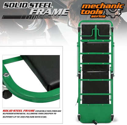 M-AUTO Heavy-Duty Convertible Mechanic Creeper, Z-Creeper 2-in-1 Creeper and - Image 5